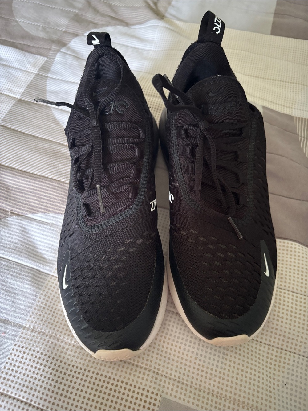 Nike Black and White Air 270 Running Shoes